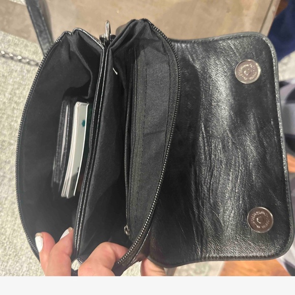 Luxe Vegan Leather Studded Tassel Shoulder Crossbody Bag - Picture 13 of 13